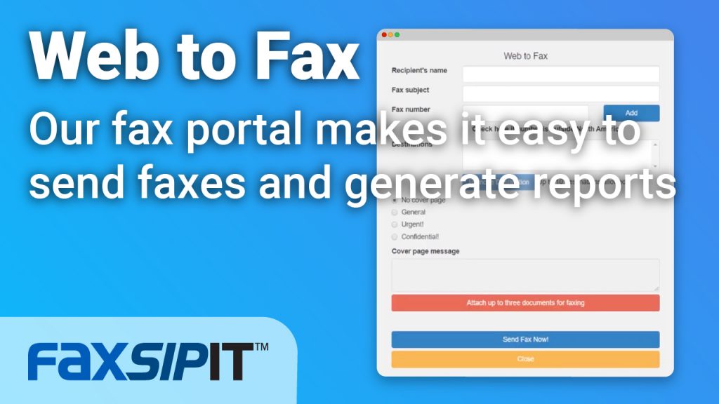 Watch: How the FaxSIPit fax portal makes it easy to send faxes and generate reports